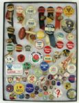 1920-2000 Football Baseball Political Americana Pinback Button Collection - Lot of 200+