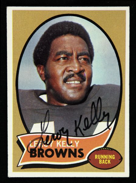 1970 Topps Leroy Kelly Cleveland Browns Signed Card (JSA)
