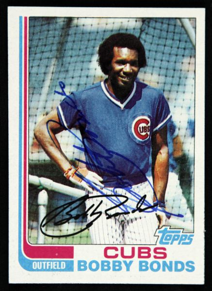 1982 Topps Bobby Bonds Chicago Cubs Signed Card (JSA) 