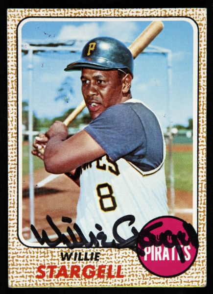 1968 Topps Willie Stargell Pittsburgh Pirates Signed Card (JSA)