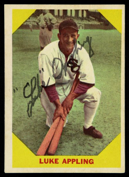 1960 Fleer Luke Appling Chicago White Sox Signed Card (JSA)