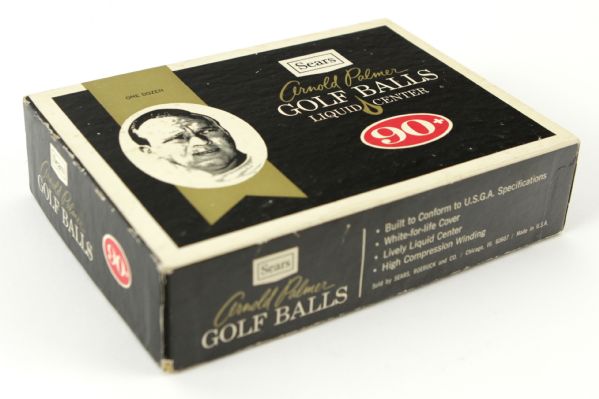 1960s Arnold Palmer Signature Model Sears Liquid Center Golf Balls in Original Box