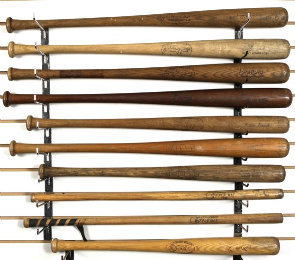 1920s-70s Off Brand Store Model & Vintage Wiffle Bats w/ Williams, Mantle, Ruth, Ott, Musial & More - Lot of 25