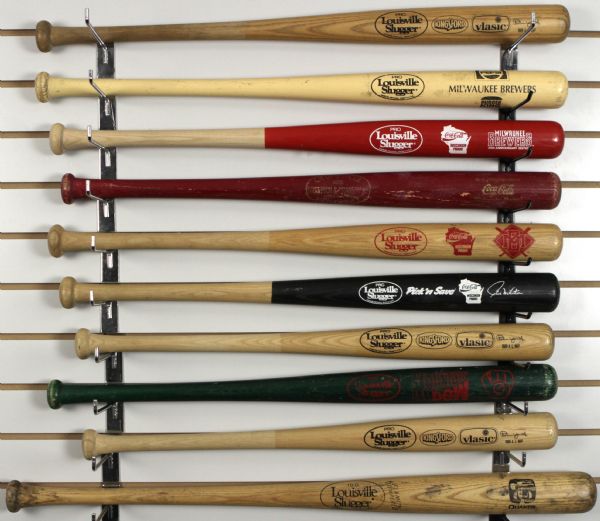 1980s-90s Milwaukee Brewers H&B Louisville Slugger Promotional & Advertising Bats - Lot of 19