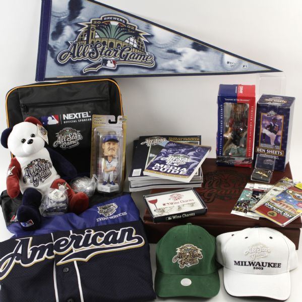 2002 MLB All Star Game Miller Park Memorabilia Collection - Lot of 30+ Pieces