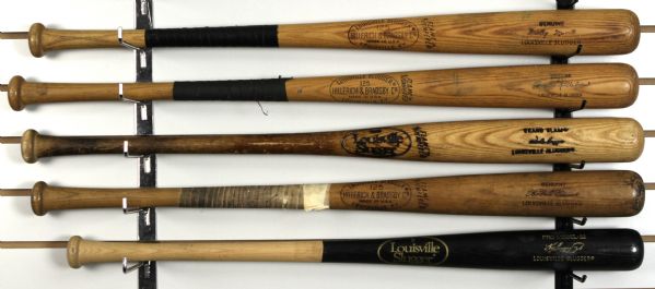 1950s-90s Louisville Slugger Store Model Bat Collection w/Mantle, Clemente, Killebrew, Boggs, Griffey Jr. - Lot of 5