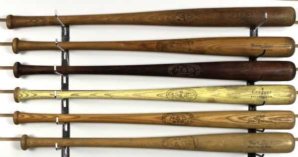 1930s-60s H&B Store Model Bat Collection w/ Mantle, DiMaggio Williams & More - Lot of 11