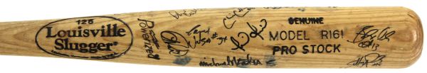 1986-92 Appleton Foxes Minor League Signed Louisville Slugger Professional Model Bat w/ 16 Signatures (MEARS Authentic)