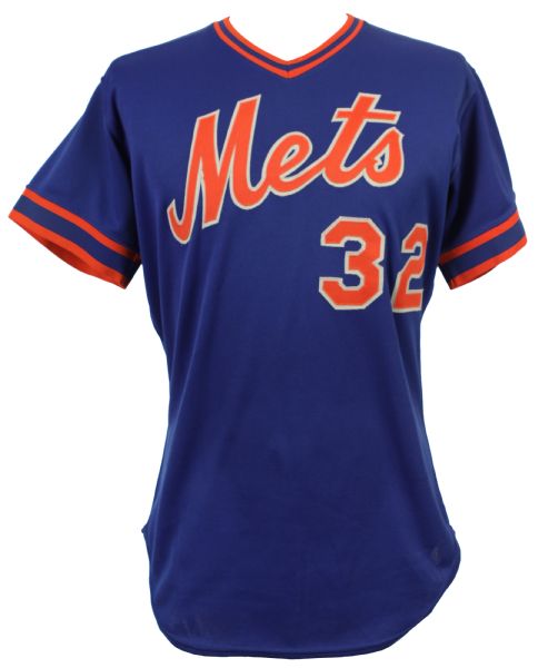 1982 Tom Hausman New York Mets Game Worn Alternate Blue Jersey (MEARS LOA)