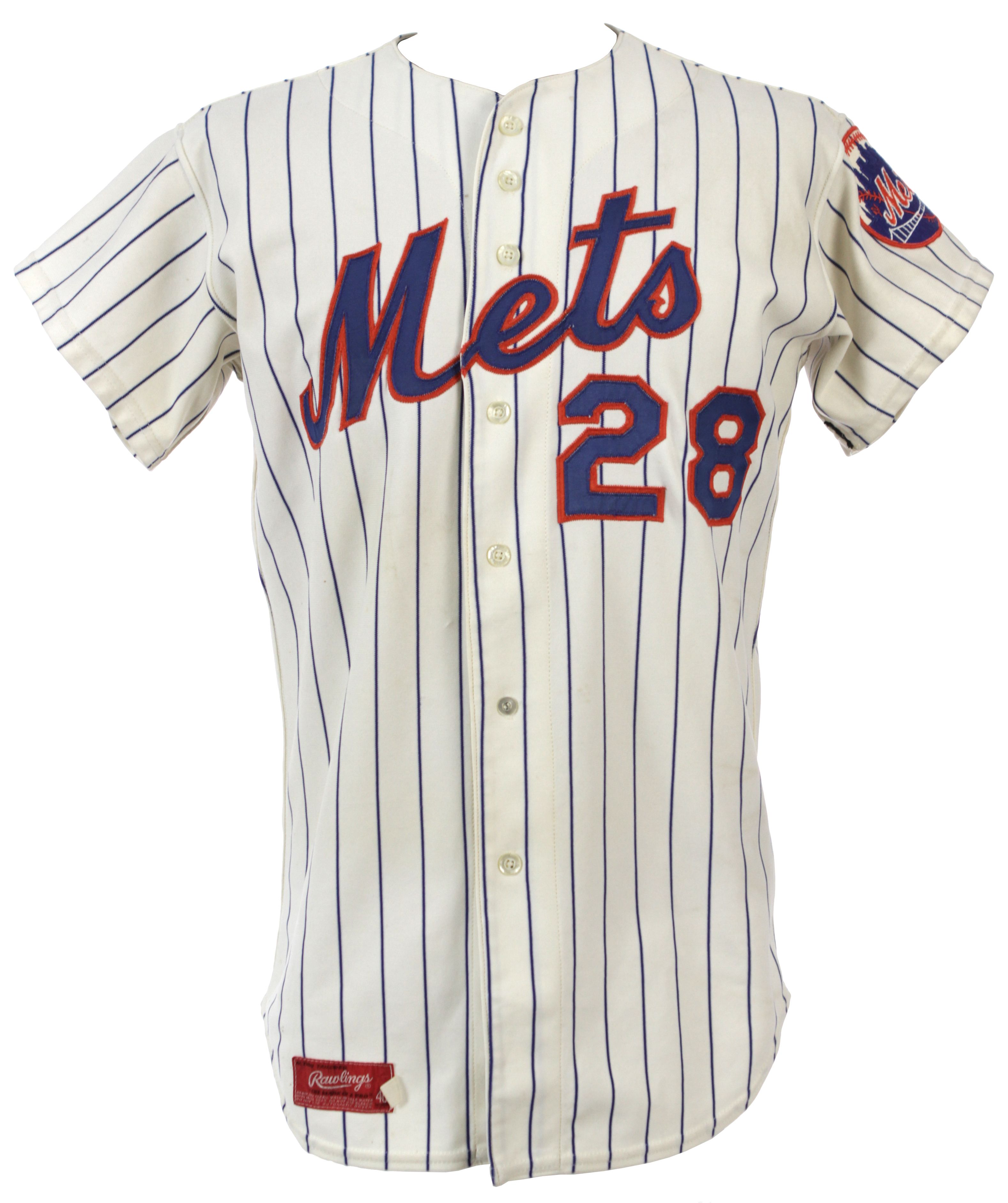 mets game used jersey