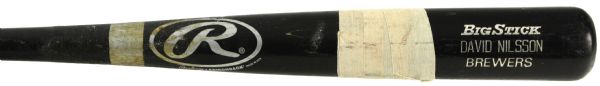 1998 Dave Nilsson Milwaukee Brewers Rawlings Professional Model Game Used Bat (MEARS Authentic)