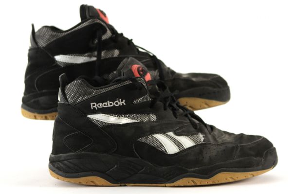 1990s circa Reggie Lewis Boston Celtics Game Worn Reebok Pumps Shoes - MEARS LOA (Ed Borash Collection)