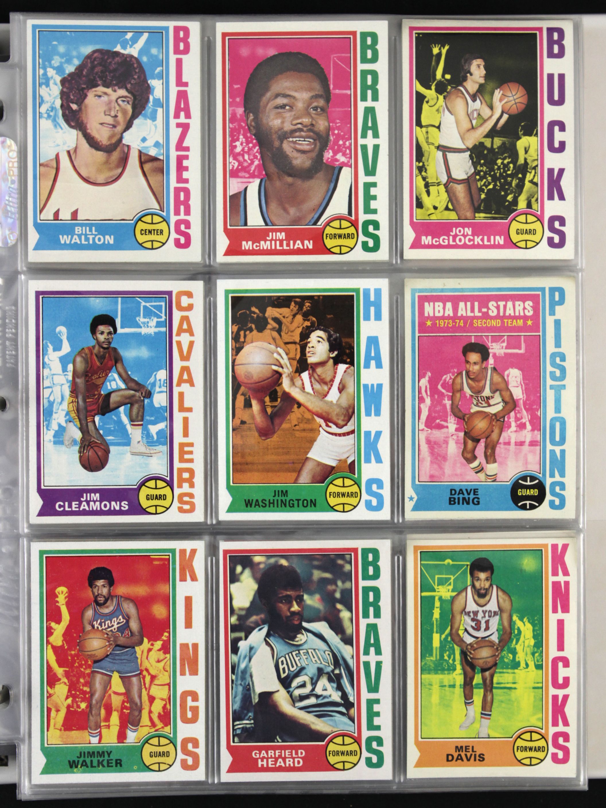 Lot Detail - 1974-75 Topps Basketball Card NBA  ABA Complete Set (264) w/ Bill  Walton  George Gervin Rookies and More