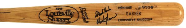 1988-89 Mackey Sasser New York Mets Signed Louisville Slugger Professional Model Game Used Bat (MEARS LOA/JSA)