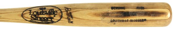1988-89 Mark Grace Chicago Cubs Louisville Slugger Professional Model Game Used Bat (MEARS LOA)