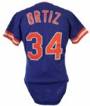 1983 Junior Ortiz New York Mets Game Worn Alternate Jersey (MEARS LOA)
