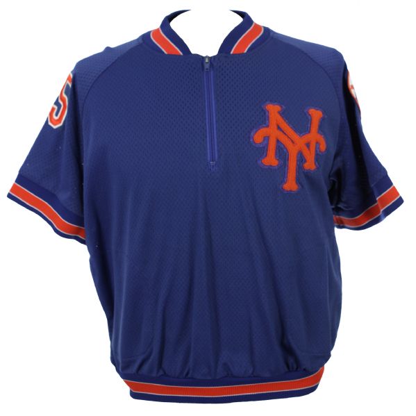 1987-92 Kevin Elster New York Mets Game Worn Warm Up Shirt (MEARS LOA)