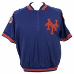 1987-92 Kevin Elster New York Mets Game Worn Warm Up Shirt (MEARS LOA)