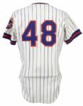 1978 Juan Berenguer New York Mets Rare 2 Button Style Game Worn Home Jersey (MEARS LOA)
