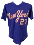1987 Randy Milligan New York Mets Game Worn Batting Practice Jersey (MEARS LOA)