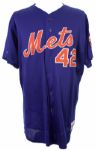 1998 Butch Huskey New York Mets Signed Game Worn Batting Practice Jersey (MEARS LOA)