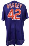 1998 Butch Huskey New York Mets Signed Game Worn Batting Practice Jersey (MEARS LOA)