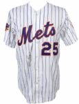 1997 Yorkis Perez New York Mets Signed Game Worn Home Jersey (MEARS LOA)