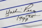 1997 Yorkis Perez New York Mets Signed Game Worn Home Jersey (MEARS LOA)