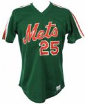 1991 Keith Miller New York Mets Signed Game Worn St. Patricks Day Jersey (MEARS LOA)