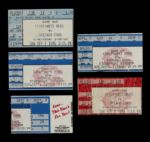 1986 Dave Parker Gets Career Hit #2000 Off Of Greg Maddux In 1st Career Start Ticket Stub Collection - Lot of 5