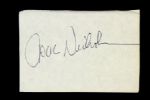 1980s Jack Nicholosn Signed 3.5" x 5" Sheet (JSA)