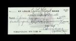1966 Harry Caray St. Louis Cardinals/Chicago Cubs Broadcaster Signed Check (JSA)