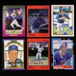 1988-89 Mark Grace Chicago Cubs Signed Card Collection - Lot of 6 (JSA)