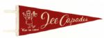 1950s Icey the Iceman Ice Capades 23" Pennant