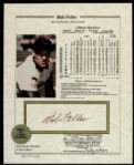1985 Bob Feller Cleveland Indians Signed Fact Sheet (Authentic Autograph LOA)