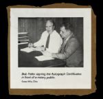 1985 Bob Feller Cleveland Indians Signed Fact Sheet (Authentic Autograph LOA)