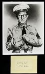 1980s Phil Silvers "The King of Chutzpah" 8" x 10" Photo & Signed 3" x 5" Index Card (JSA)