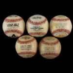 1970-2010 Official American National & Major League Baseball Collection - Lot of 5