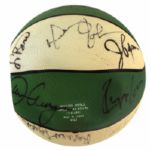 1990-95 Boston Celtics Team Signed Basketball w/ 15 Signatures Including Kevin McHale, Chris Ford, Brian Shaw & More (MEARS LOA)