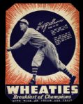 1937 Lefty Grove Boston Red Sox 6" x 8" Wheaties Cutout
