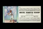 1950 Babe Ruth 4" x 9" Beck Photo Shop Calendar