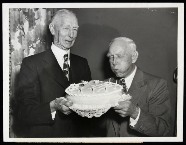 1949 Connie Mack Clark Griffith 80th Birthday Original 7" x 9" Photo