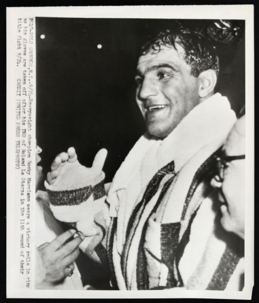 1953 Rocky Marciano World Heavyweight Champion Original 7" x 8" Photo