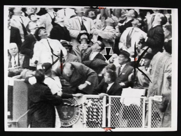 1962 John F. Kennedy Dodge Foul Ball Original 7" x 10" Photo