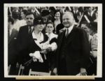 1935 Babe Ruth Herbert Hoover and Wife Lou Henry Original 6" x 8" Photo