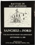 1980 Salvador Sanchez vs. Patrick Ford 17" x 23" On Site Poster