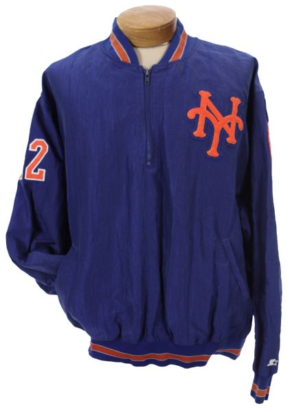 1995-98 Butch Huskey New York Mets Signed Game Worn Warm Up Jacket (MEARS LOA)