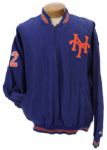 1995-98 Butch Huskey New York Mets Signed Game Worn Warm Up Jacket (MEARS LOA)