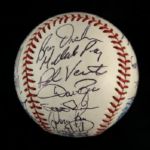 1991 Chicago White Sox Team Signed OAL (Brown) Baseball w/ 26 Signatures (JSA) Inaugural Season at New Comiskey Park