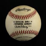 1970-86 Willie McCovey San Francisco Giants Single Signed ONL (Feeney) Baseball (JSA)